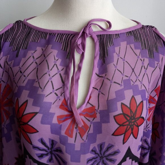 ZANDRA RHODES AT TOPSHOP CAFTAN TOP 6 M - Picture 3 of 12